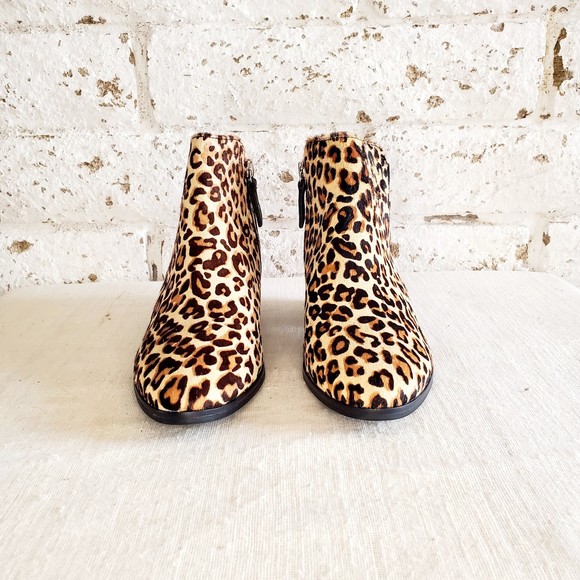 Dr. Scholl’s Largo Ankle Bootie Animal Print Leather Boot Funky Casual SZ 7.5 - Picture 4 of 9